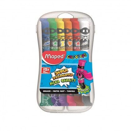 Guache Maped 12 Cores Caixa Pl�stica