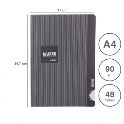 Caderno Agrafado Firmo Pautado A4 48F 90gr