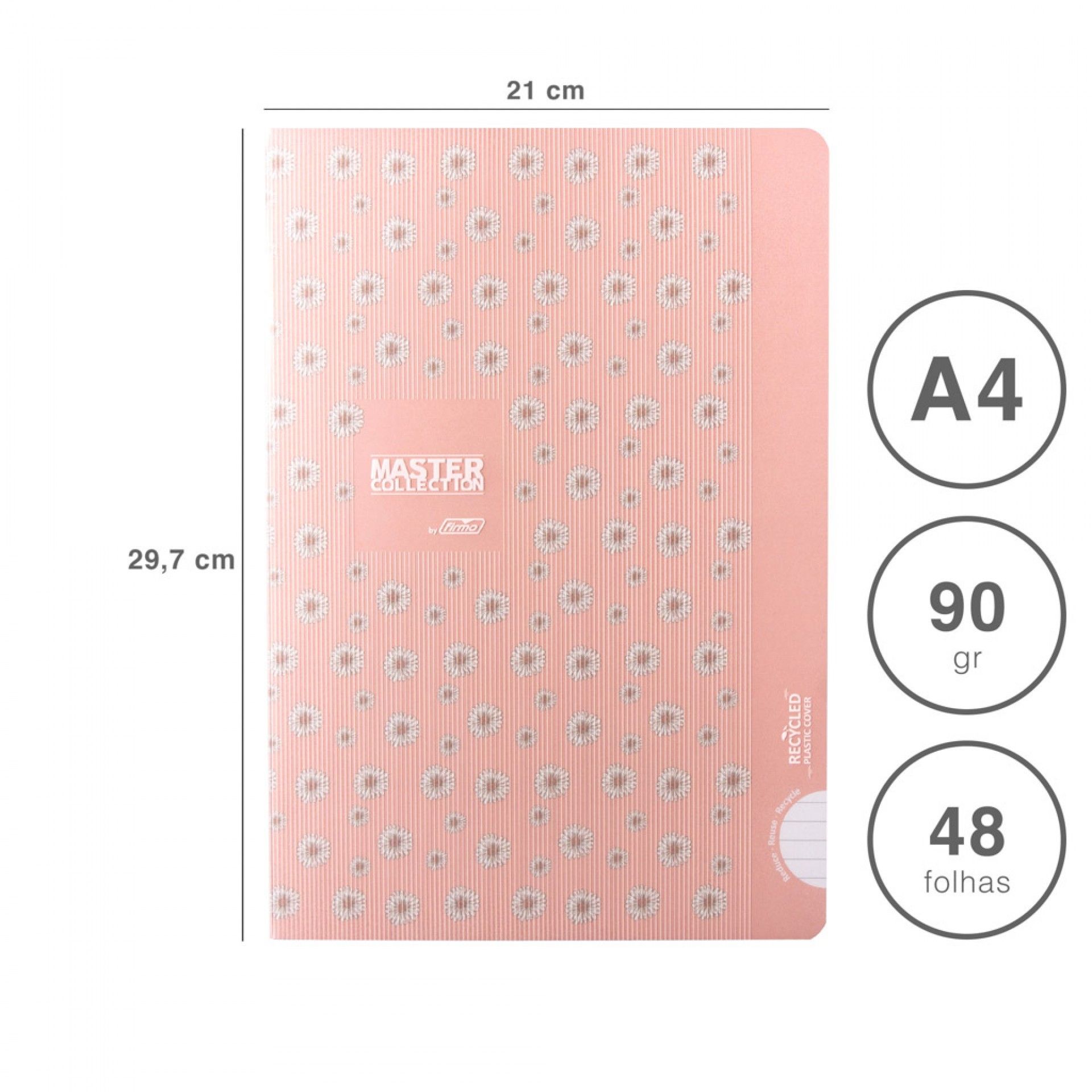 Caderno Agrafado Firmo Pautado A4 48F 90gr