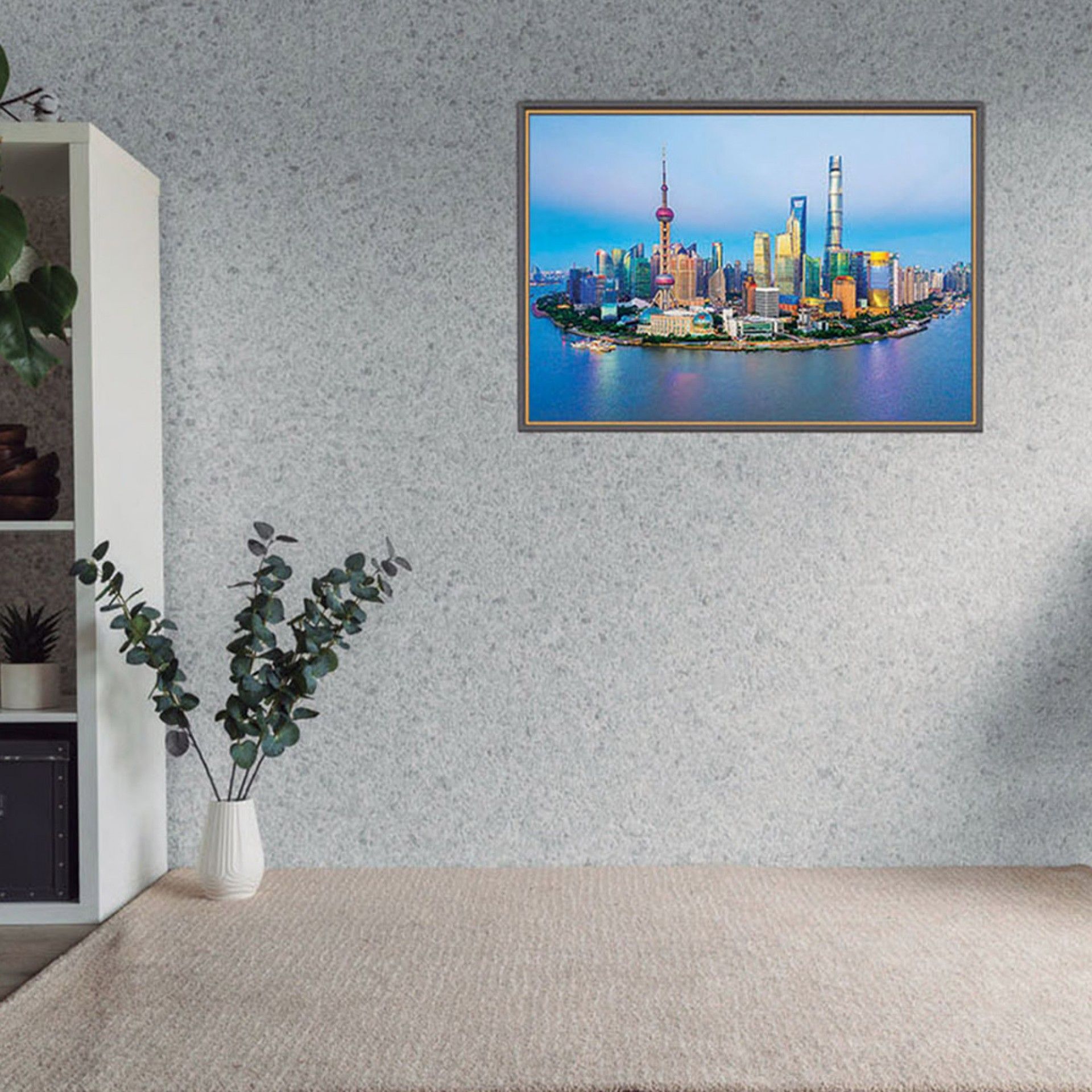 Puzzle Educa 1000 Peças Shangai Ao Pôr Do Sol