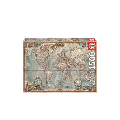 Puzzle Educa 1500 Pe�as Mundo Mapa Pol�tico