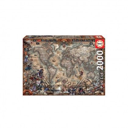 Puzzle Educa 2000 Peças Mapa Piratas Puzzle Educa 2000 Peças Mapa Piratas