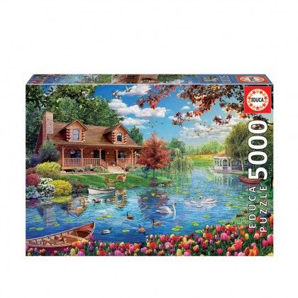 Puzzle Educa 5000 Pe�as Casinha Lago