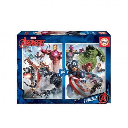 Puzzle Educa 2x500 Peças Marvel Mania Puzzle Educa 2x500 Peças Marvel Mania