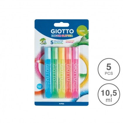 Cola Giotto Glitter Neon 10.5ml 5 Cores