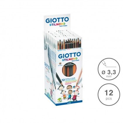 L�pis Cor Giotto Stilnovo Skin Tones 3.3mm 12 Cores