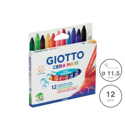L�pis Cera Giotto Maxi 11.5mm 12 Cores