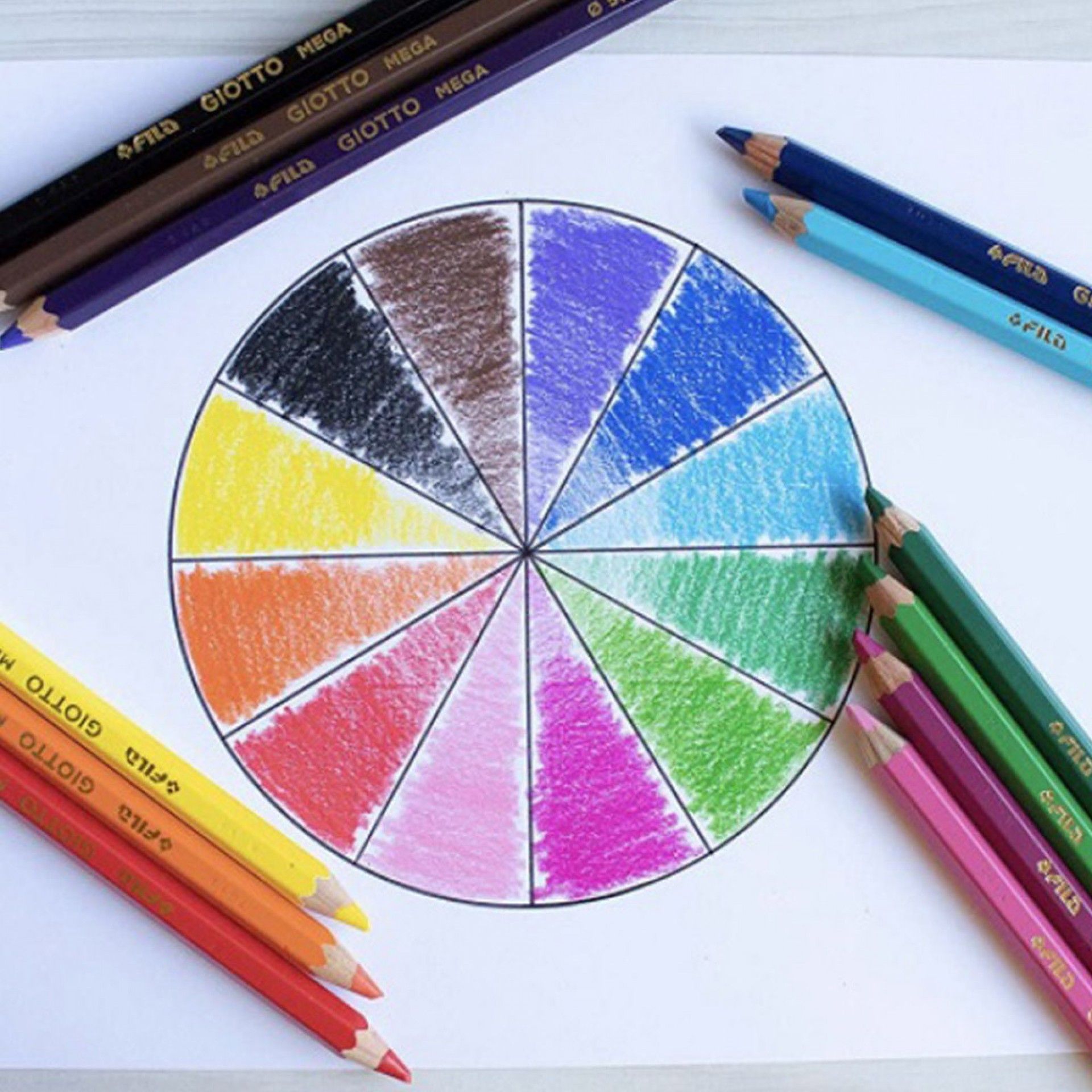 Lápis Cor Giotto Mega 5.5mm 12 Cores