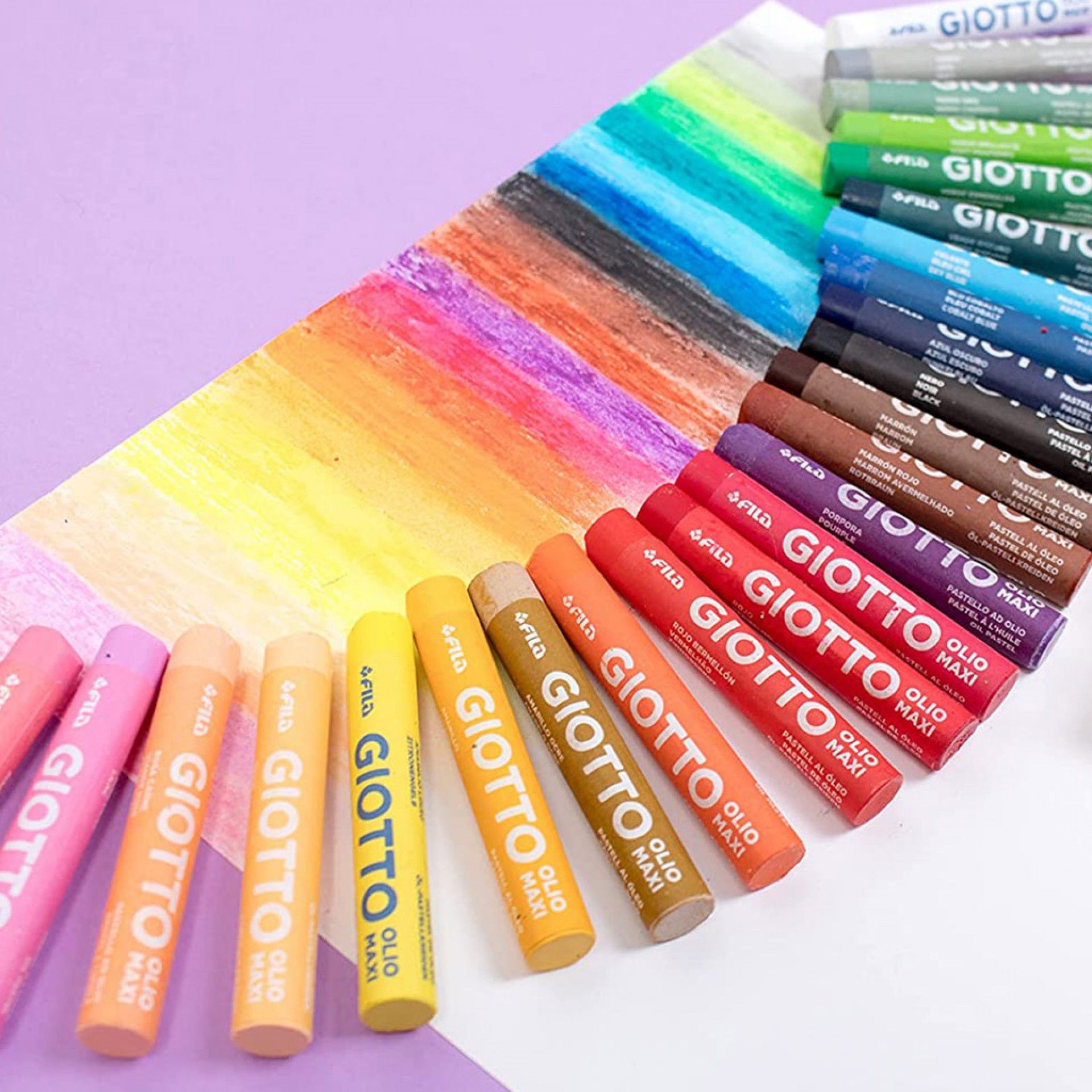 Pastel Óleo Giotto Maxi 11mm 24 Cores