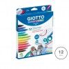 Marcador Giotto Tecido 12 Cores Marcador Giotto Tecido 12 Cores