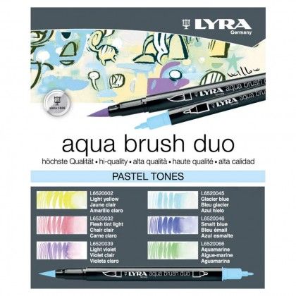 Marcador Pincel Lyra Tons Pastel Pack 6 Marcador Pincel Lyra Tons Pastel Pack 6