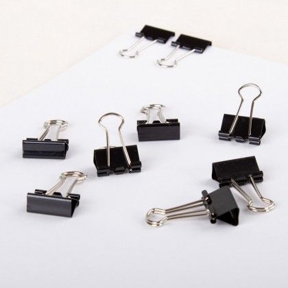Mola Papeis Preto 19mm Pack 16