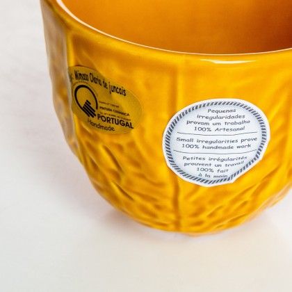 Ch�vena Couve Cer�mica Amarelo Mostarda 8cm