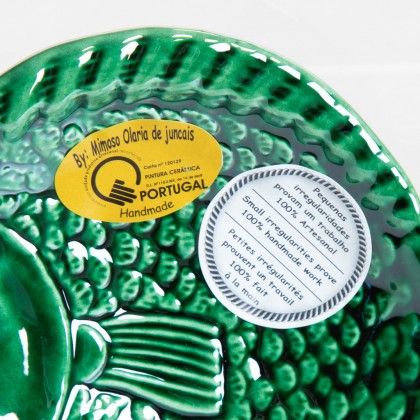 Colher Peixe Cer�mica Verde 20cm