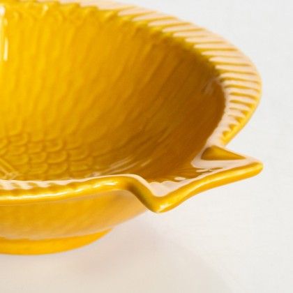 Taa Peixe Cermica Amarelo 16.5cm