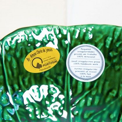 Saladeira Couve Cermica Verde 23cm