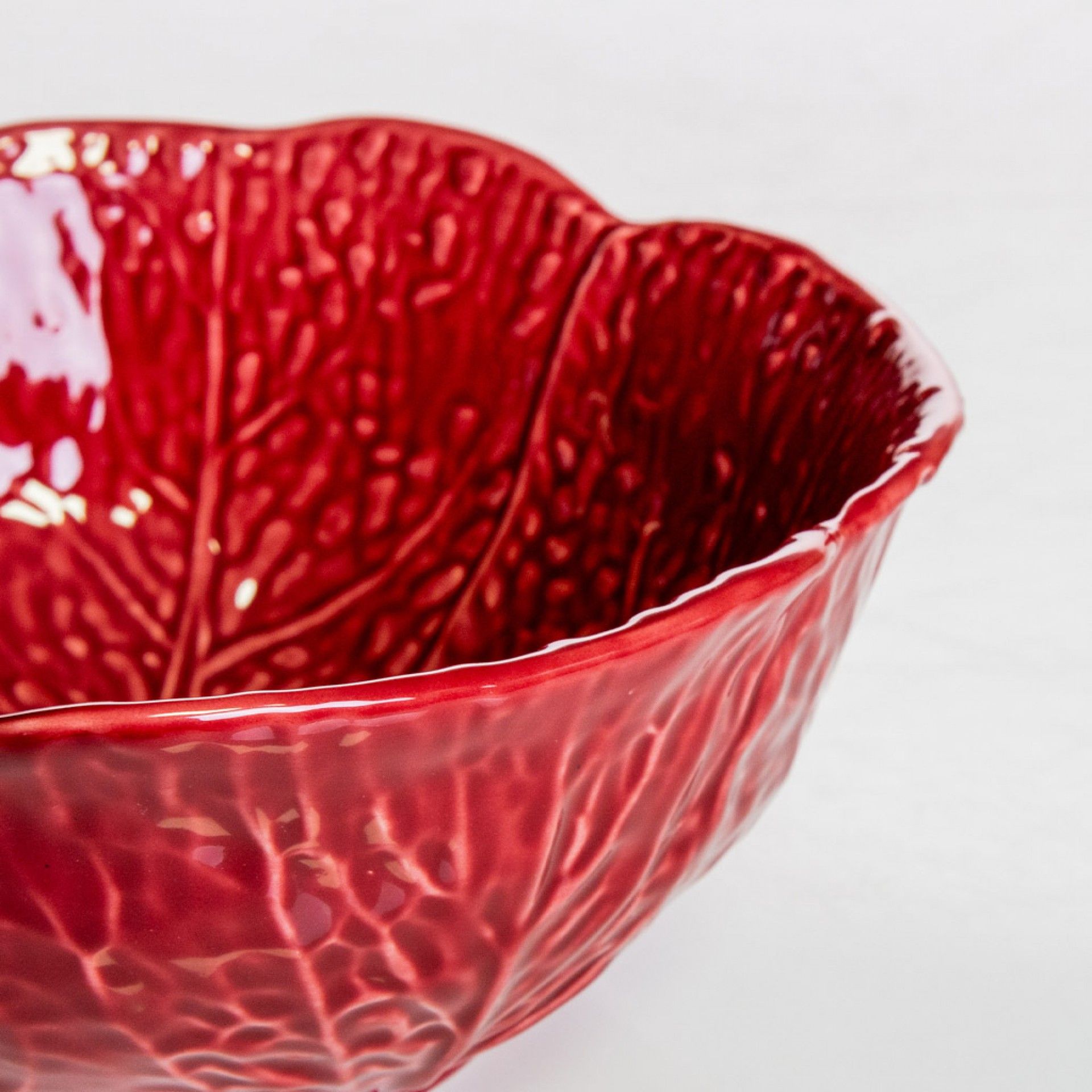 Saladeira Couve Cerâmica Magenta 23cm