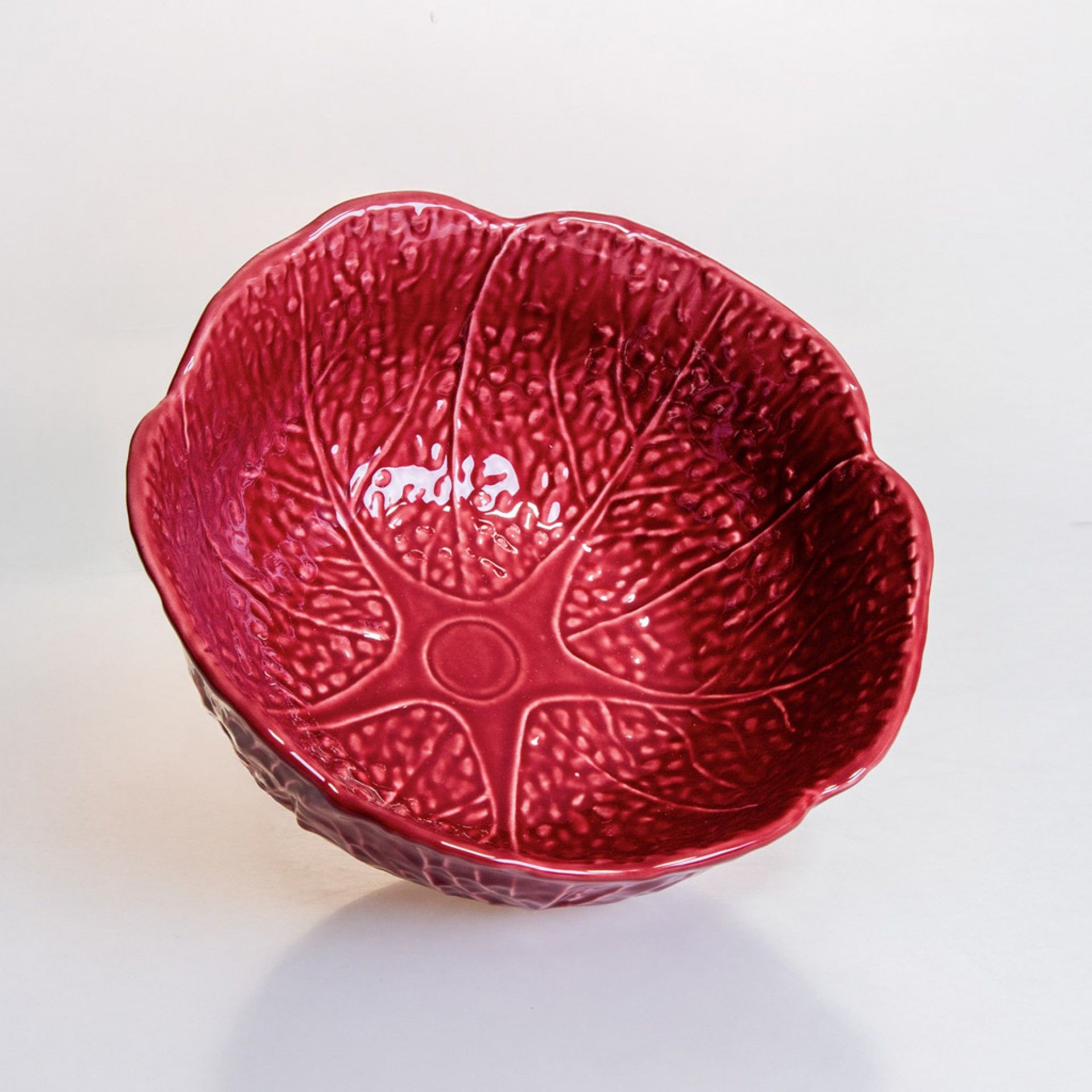 Saladeira Couve Cerâmica Magenta 23cm