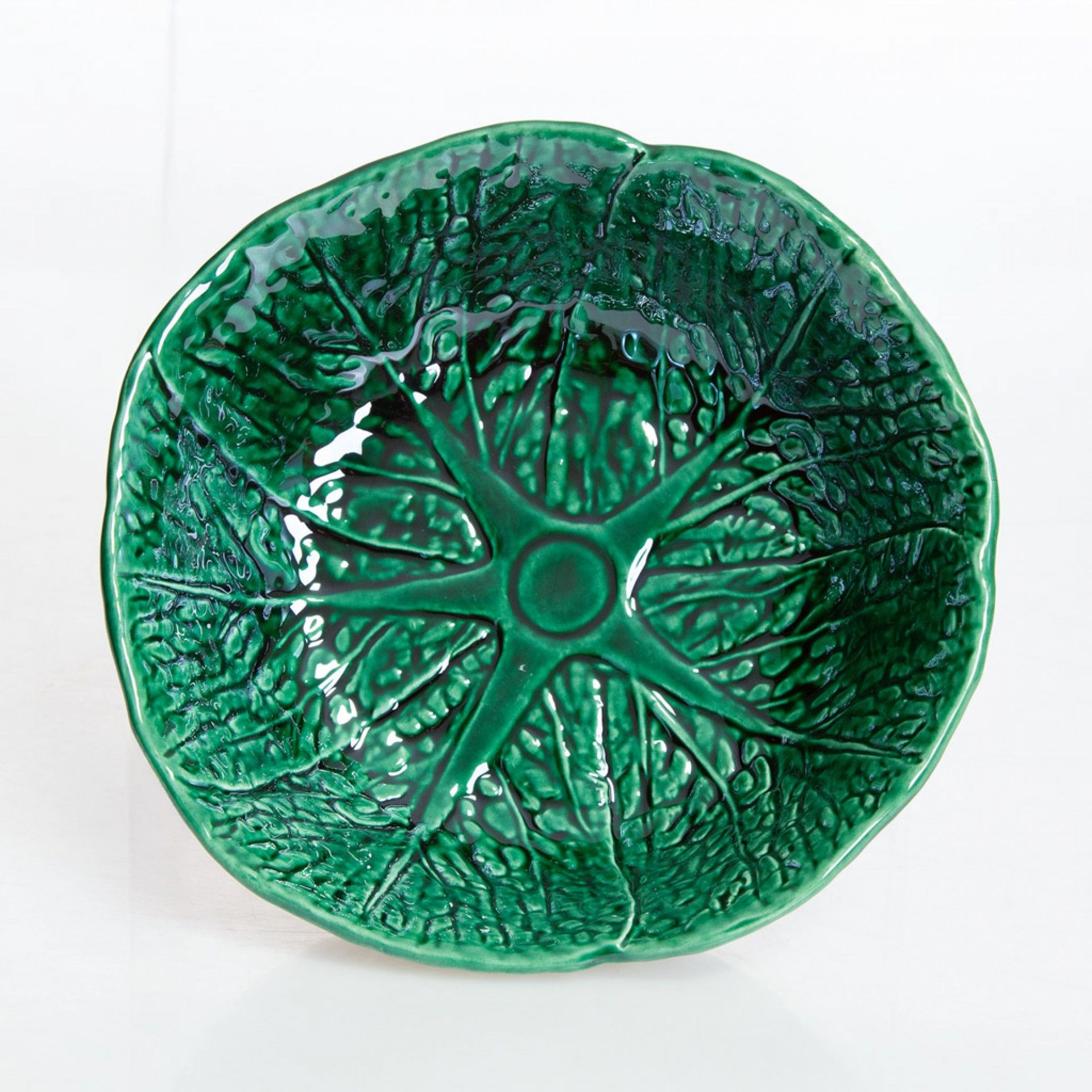 Taça Couve Cerâmica Verde 19X7cm