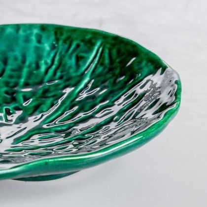 Colher Couve Cer�mica Verde 23X11cm