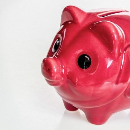 Porco Mealheiro Vidrado Magenta 13X10cm