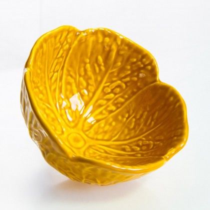 Malga Couve Cermica Amarelo Mostarda 14X7.5cm