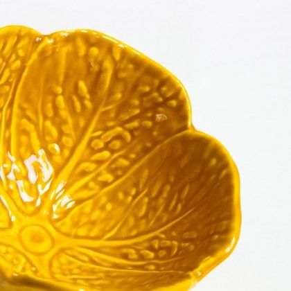 Malga Couve Cermica Amarelo Mostarda 14X7.5cm