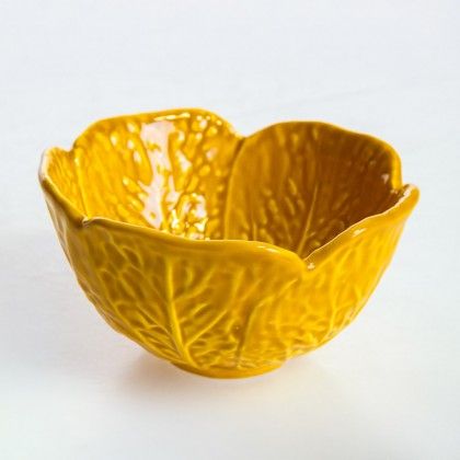 Malga Couve Cermica Amarelo Mostarda 14X7.5cm