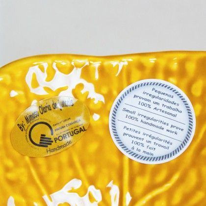 Malga Couve Cermica Amarelo Mostarda 14X7.5cm