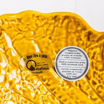 Ta�a Repolho Couve Cer�mica Amarelo Mostarda 23X20cm