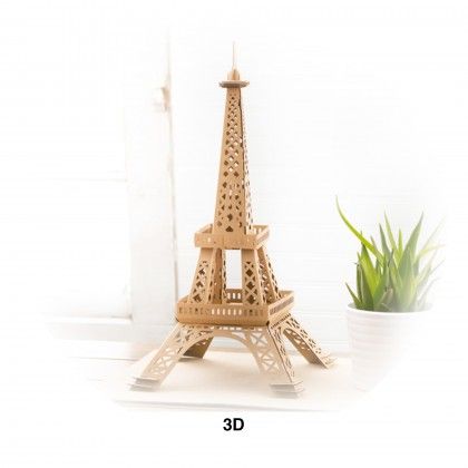 Puzzle 3D Cartão Torre Eiffel Puzzle 3D Cartão Torre Eiffel