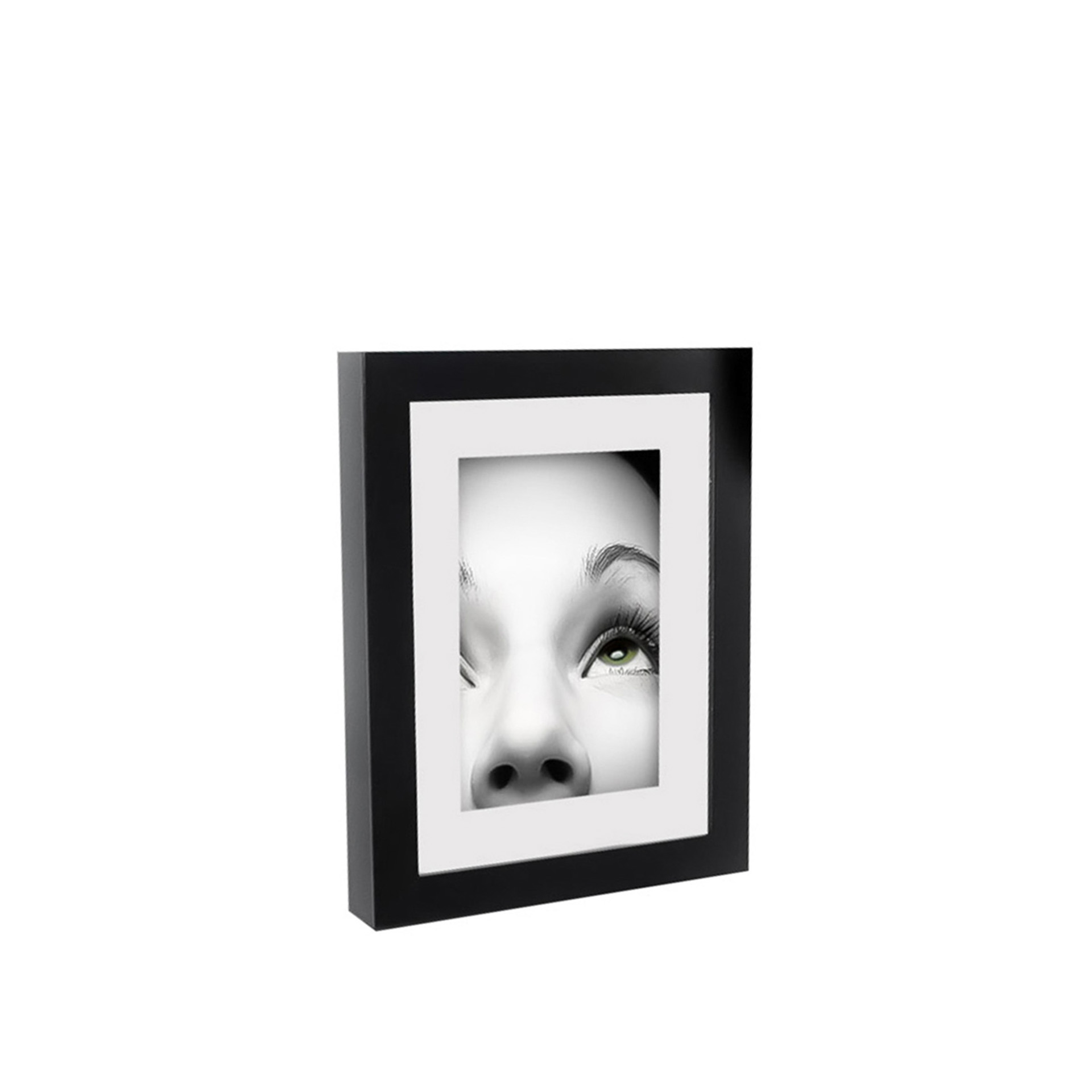 Porta Foto Madeira Retangular Preto 15X20cm