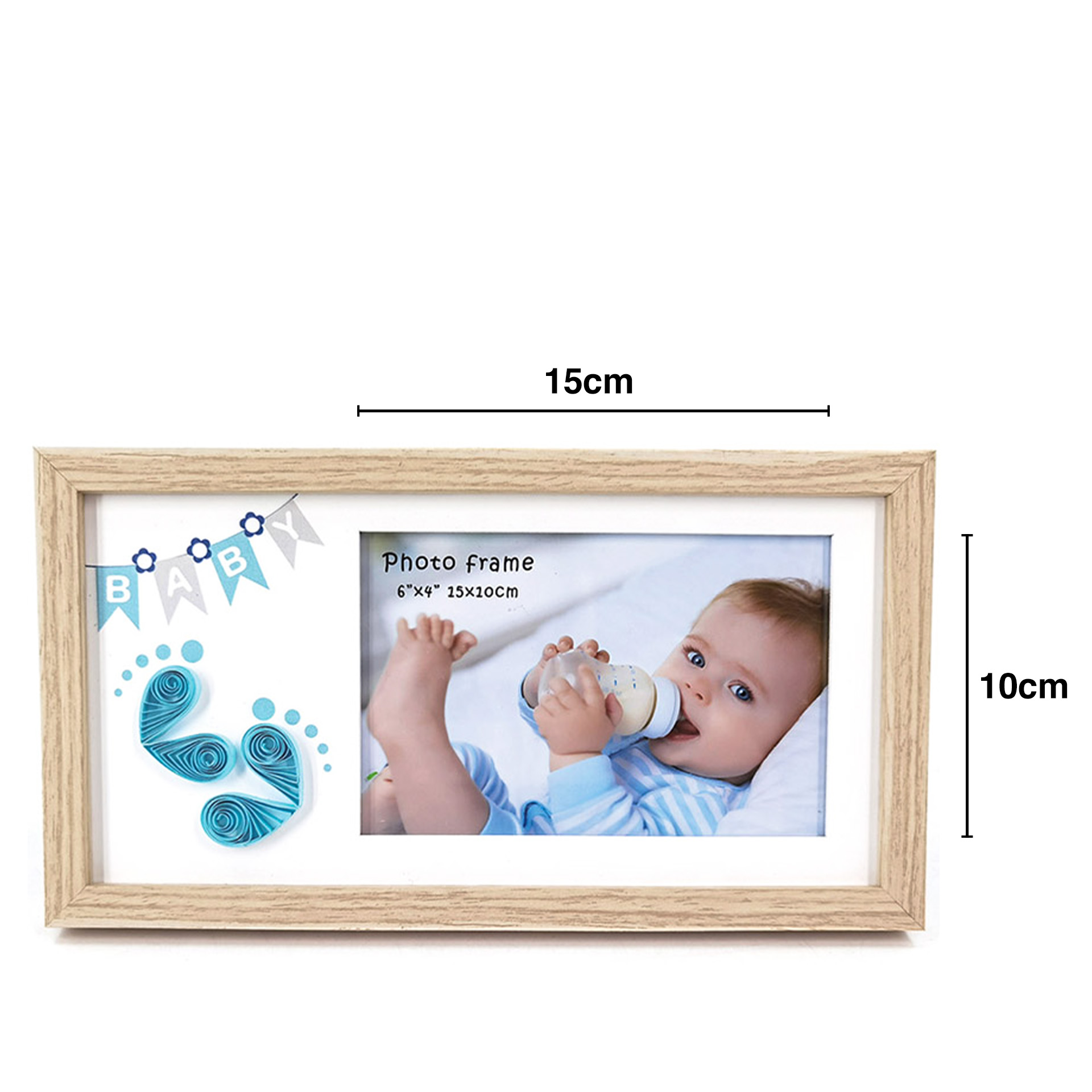 Porta Foto Infantil Azul 10X15cm