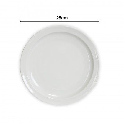Prato Europa Raso Branco 25cm