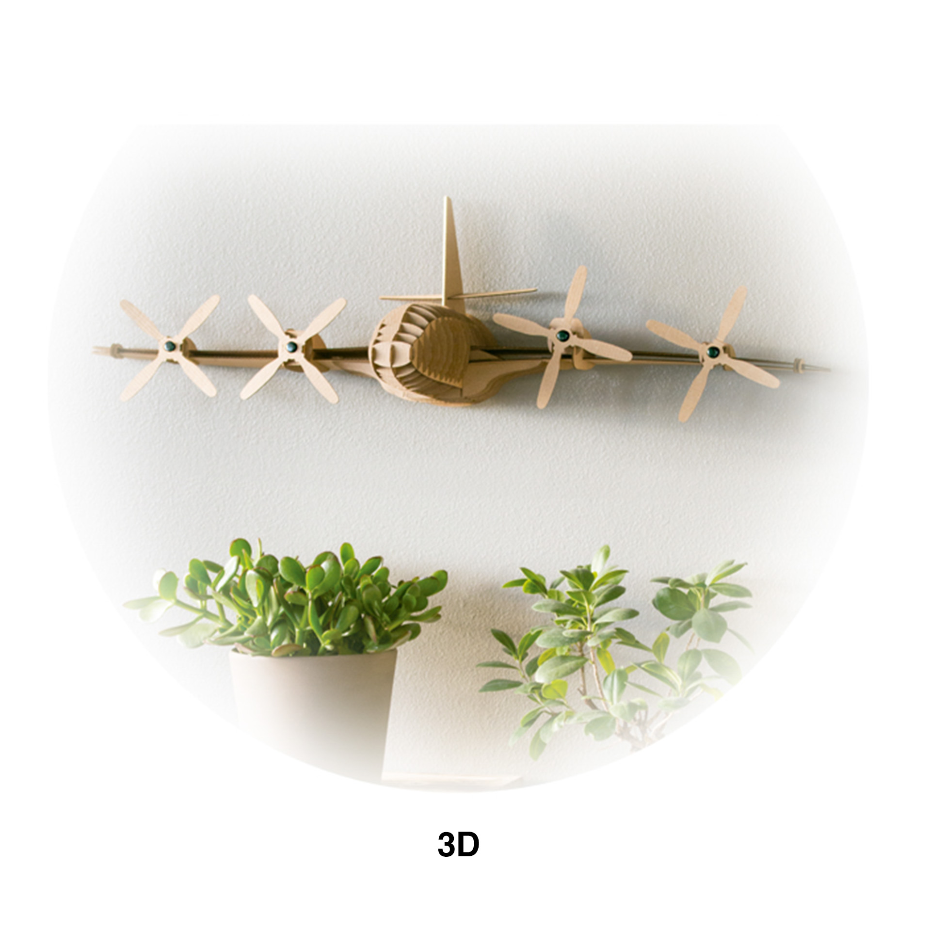 Puzzle 3D Cartão Avião