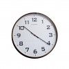 Relgio Parede Timemark Redondo Branco Borda Castanha 50cm