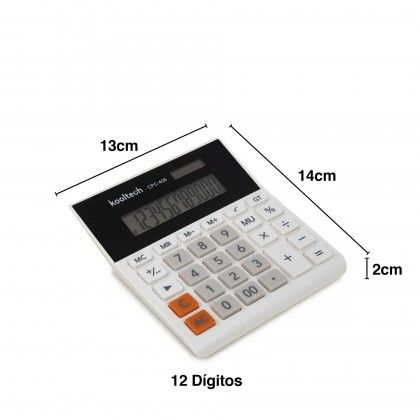 Calculadora Kooltech 12 Dgitos Branca 13X14X2cm