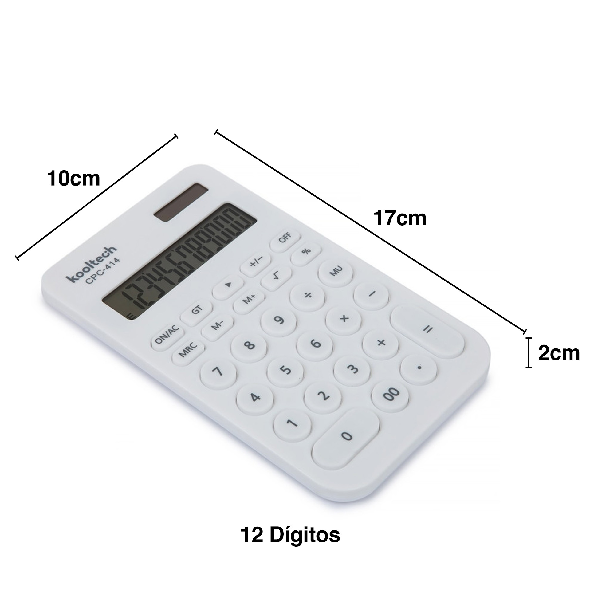Calculadora Kooltech 12 Dígitos Cor Sortida 10X17X2cm