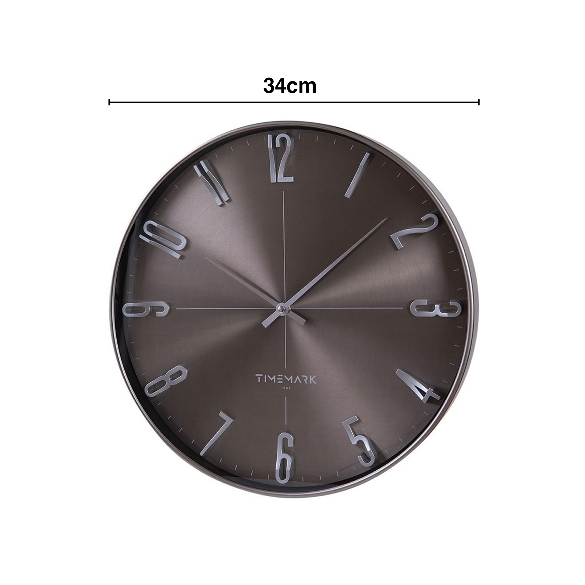 Relógio Parede Timemark Redondo Bronze 34cm