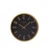 Relgio Parede Timemark Redondo Preto Borda Dourada 34cm