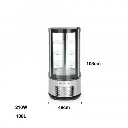 Expositor Bolos Inox 3 N�veis 210W 100L 48X103cm