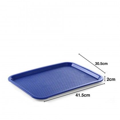 Bandeja Fast Food Polipropileno Azul 30.5X41.5X2cm