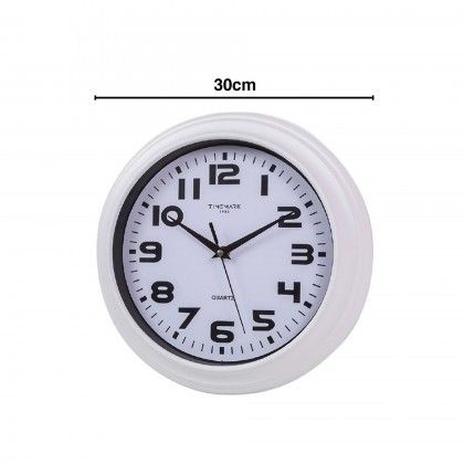 Relógio Parede Timemark Redondo Sortido Branco / Castanho 30cm Relógio Parede Timemark Redondo Sortido Branco / Castanho 30cm