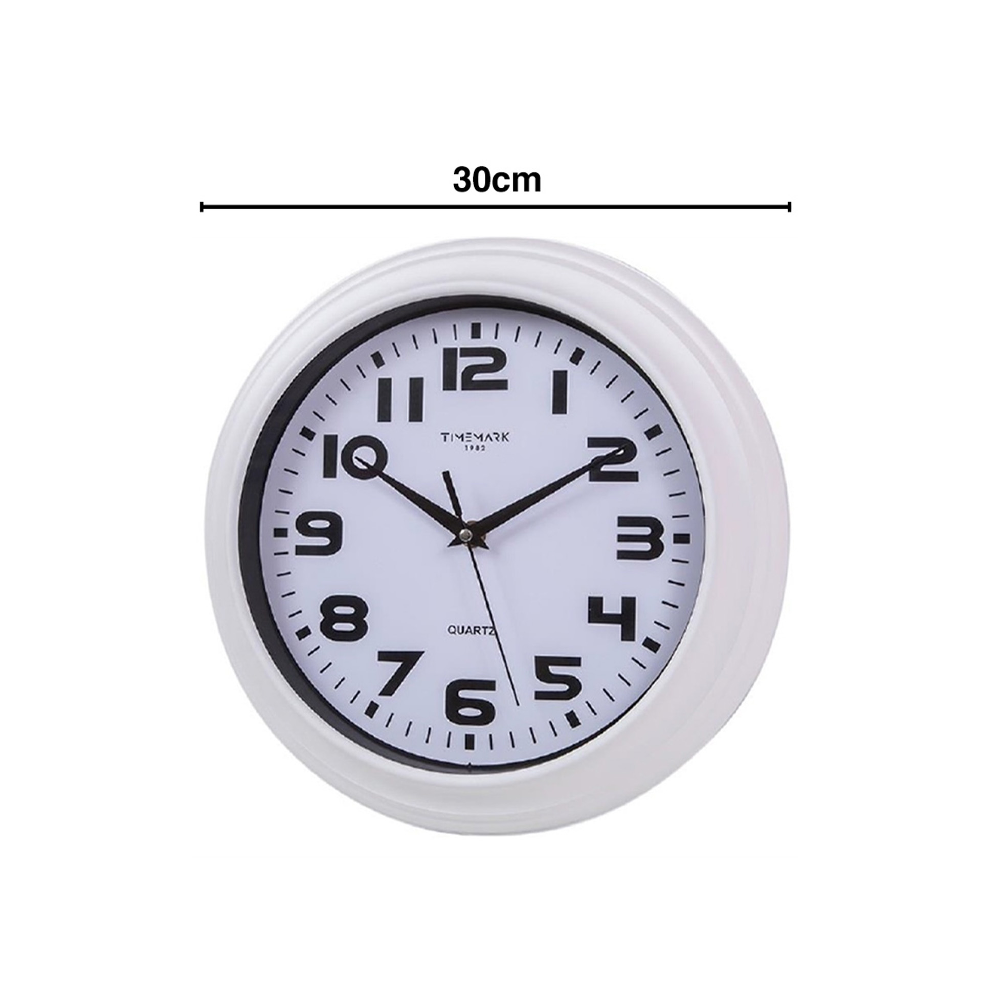 Relógio Parede Timemark Redondo Sortido Branco / Castanho 30cm