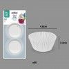 Forma Queque Branco 4.8X3.4cm Pack 60 Forma Queque Branco 4.8X3.4cm Pack 60