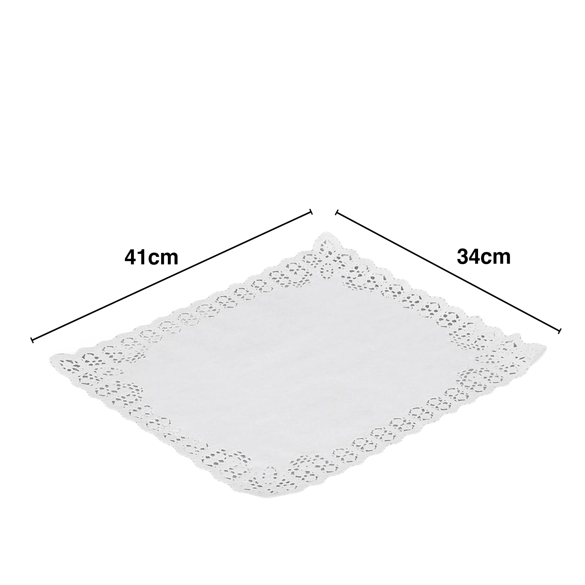Naperon Papel Retangular Branco 34X41cm Pack 5