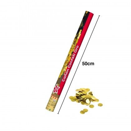 Tubo Confetis Dourado 50cm