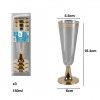 Copo Flute Plstico Reutilizvel Dourado 150ml 5.5X6X16.4cm Pack 3