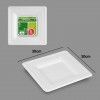 Prato Biodegradvel Cana Aucar Quadrado 20X20cm Pack 5
