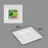 Prato Biodegradvel Cana Aucar Quadrado 16X16cm Pack 6